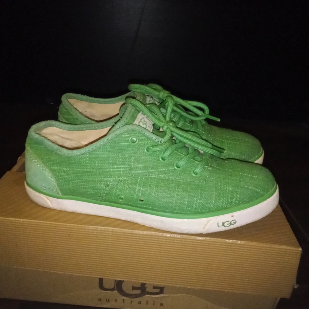 UGG Hally Women's Green Fashion Sneakers - Picture 2 of 5